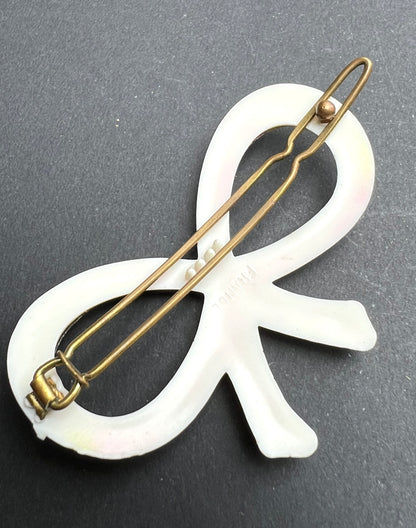 French 1960s Ever So Slightly Psychedelic Bow Hair Clip