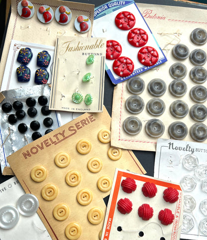 10 Part Sheets of Vintage Buttons