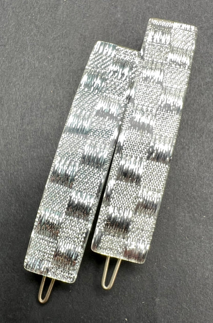 Pair of Shimmery 6.5cm Vintage Hair Clips