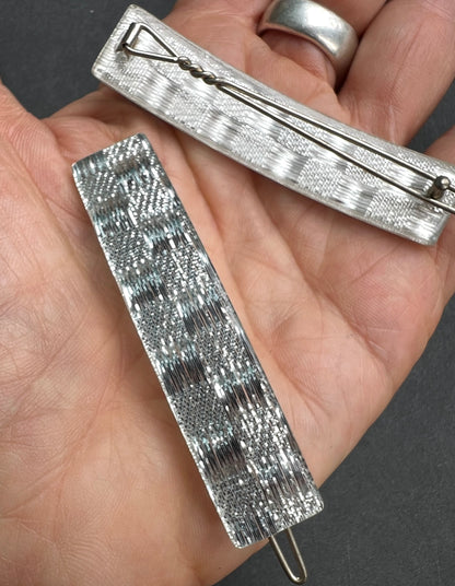 Pair of Shimmery 6.5cm Vintage Hair Clips