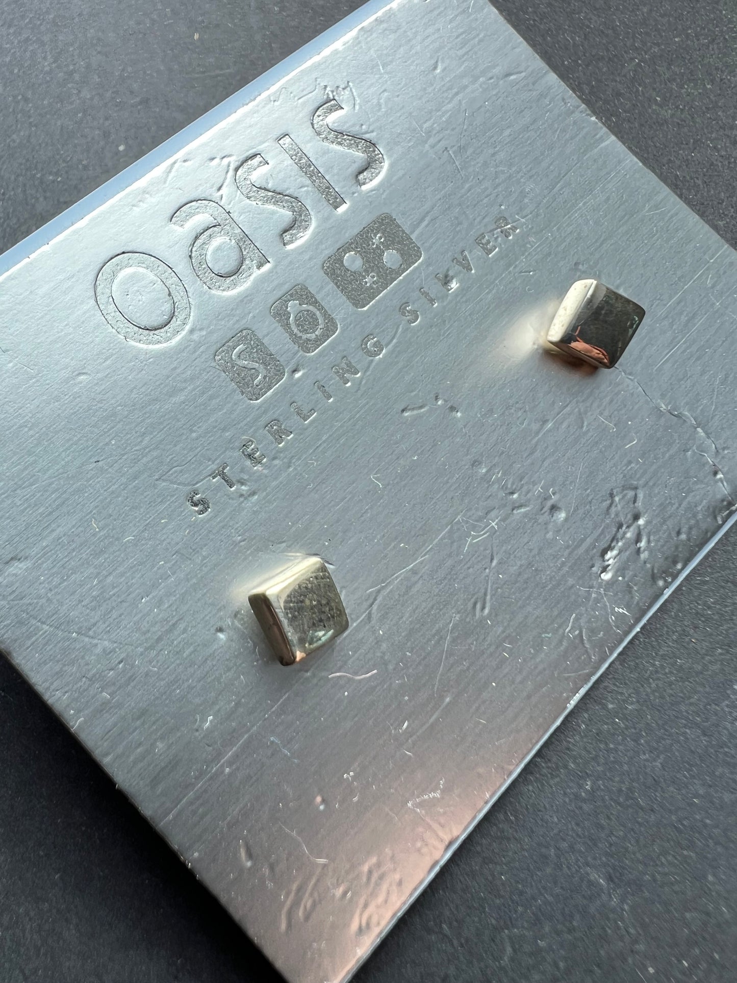 Solid Sterling Silver 5mm Square Studs