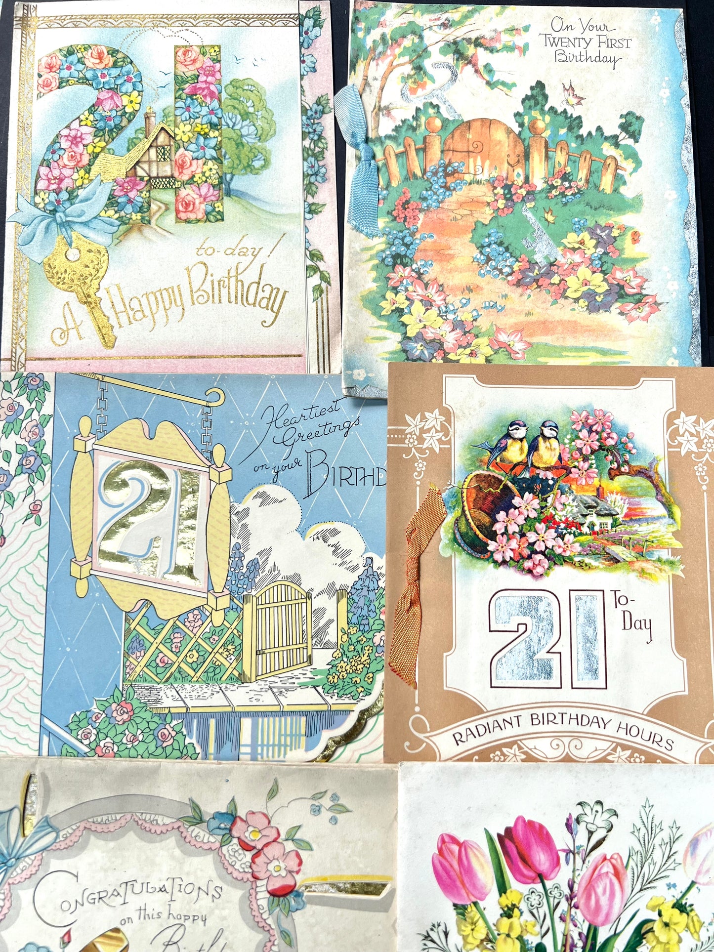 84 x 21st Birthday, Wedding + Greetings Cards from the 1950s to Doris + Alex