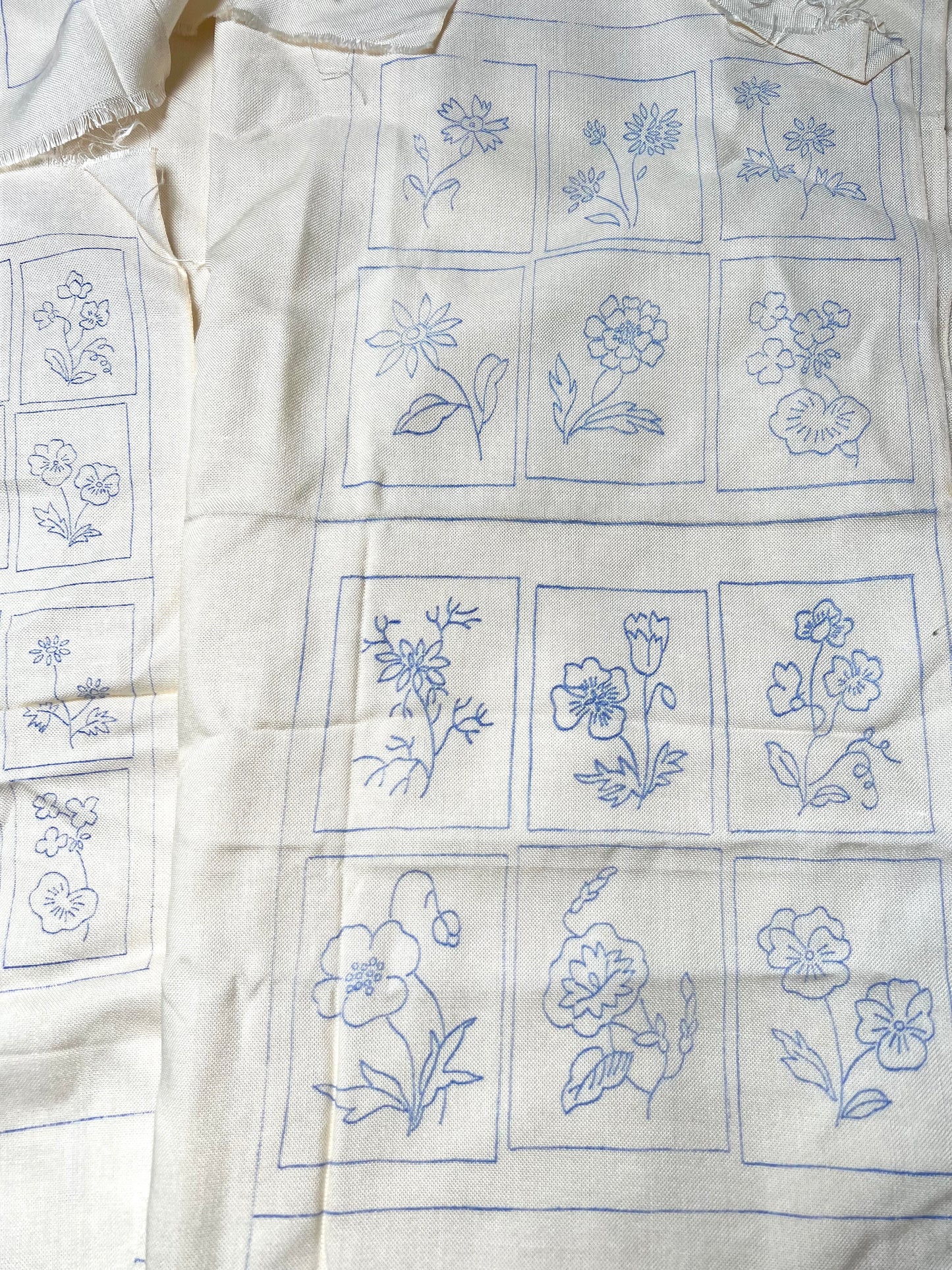 1950s Norman Hartnell "Garden Glory" Designs in Womens Day - Chair Backs, Cushion Cover, Runner and Aprons.