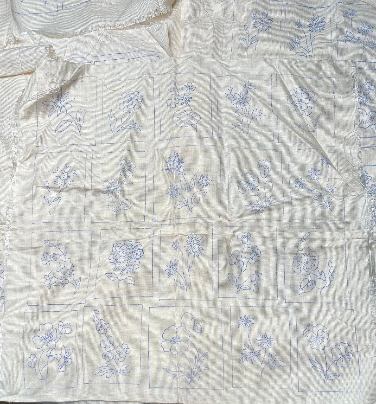 1950s Norman Hartnell "Garden Glory" Designs in Womens Day - Chair Backs, Cushion Cover, Runner and Aprons.