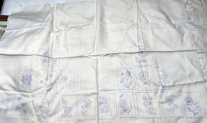 1950s Norman Hartnell "Garden Glory" Designs in Womens Day - Chair Backs, Cushion Cover, Runner and Aprons.