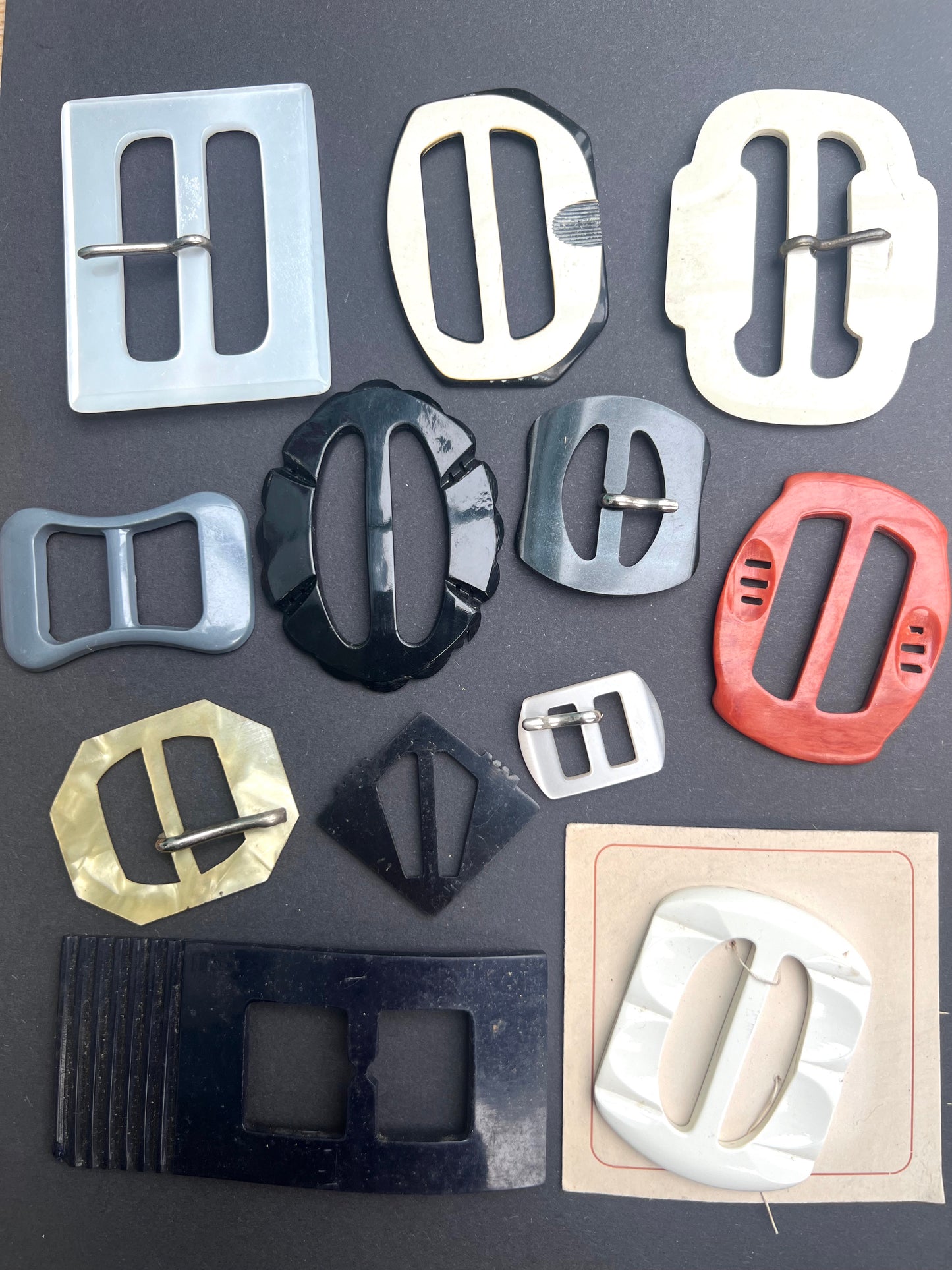 Job Lot of 12 Varied Vintage Buckles with the odd scuff