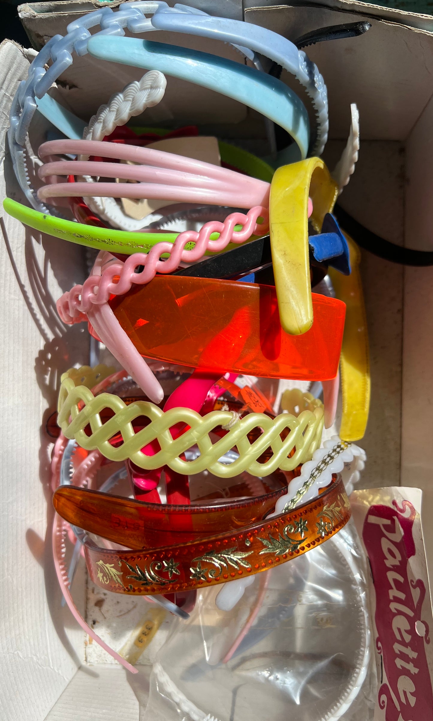 Job Lot of 28 Very Small Vintage Plastic Head Bands