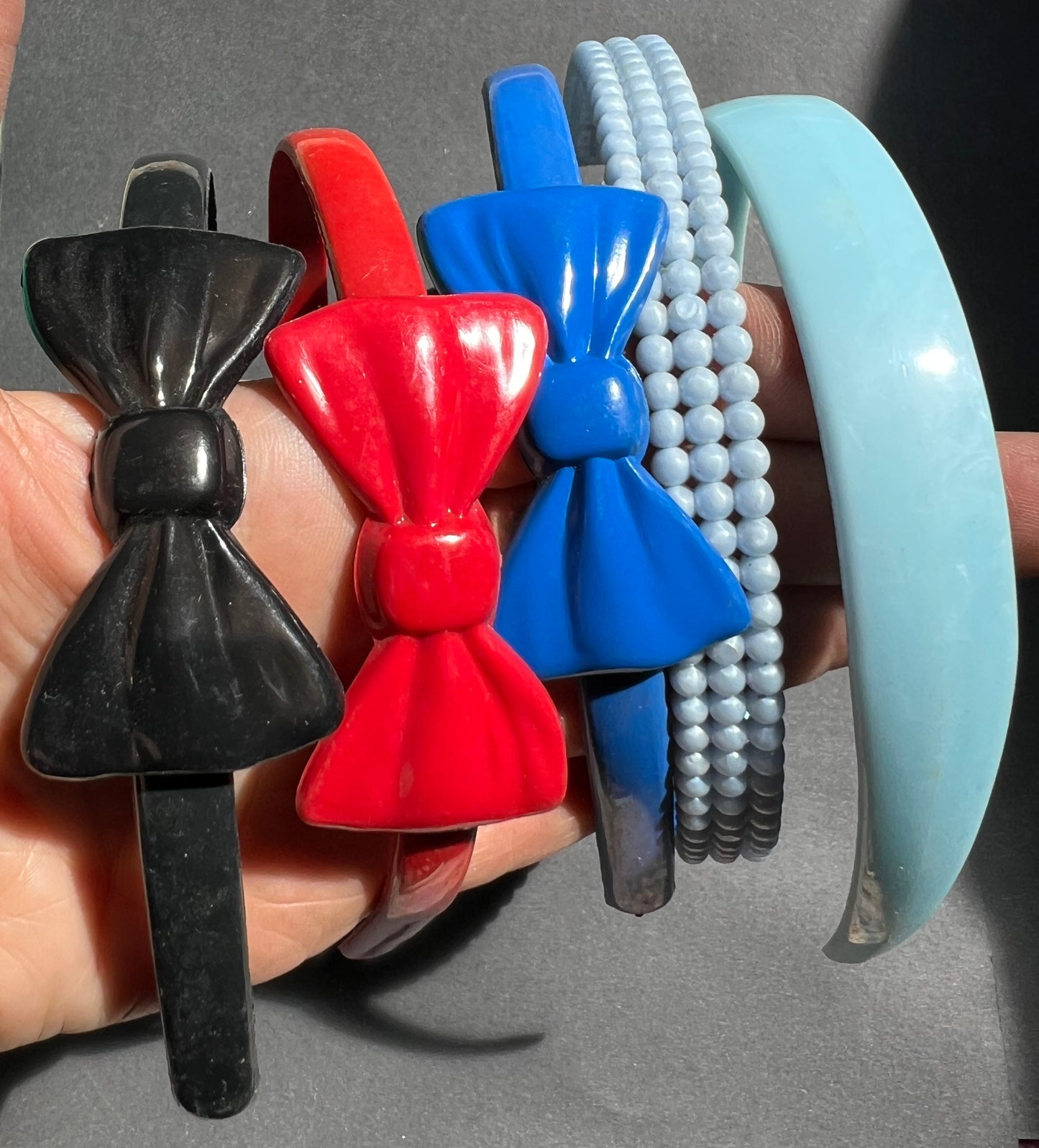 Job Lot of 28 Very Small Vintage Plastic Head Bands