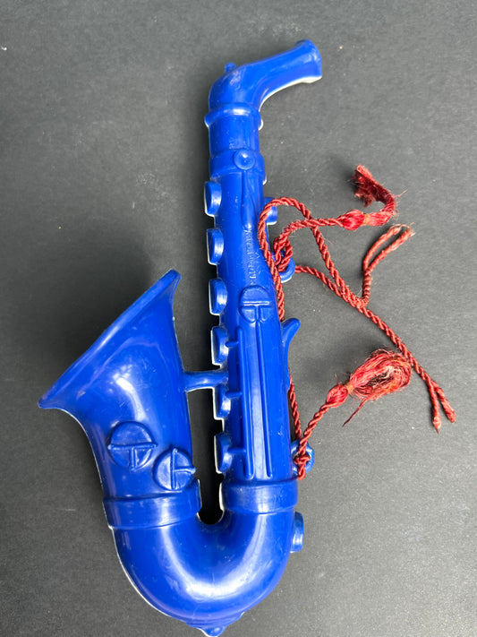 Vintage Saxophone Toy Horn. Made in Italy.