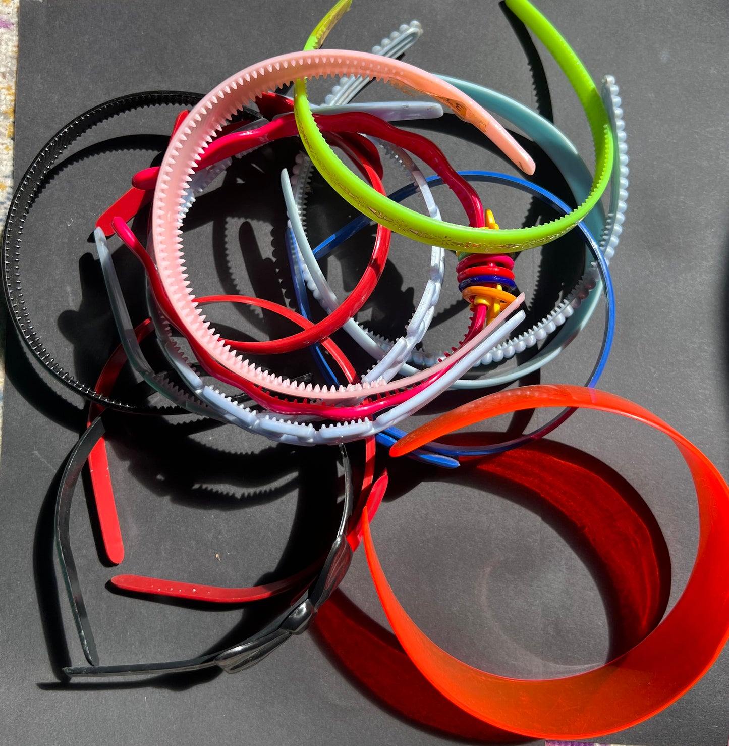 Job Lot of 28 Very Small Vintage Plastic Head Bands