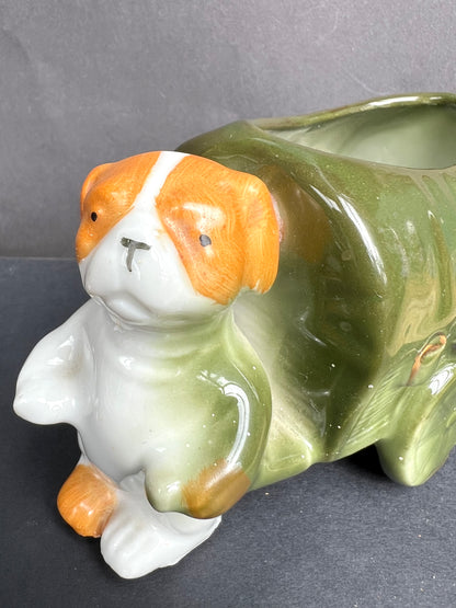 The Swagman's Dog !  1920s Ceramic Container Made in Germany