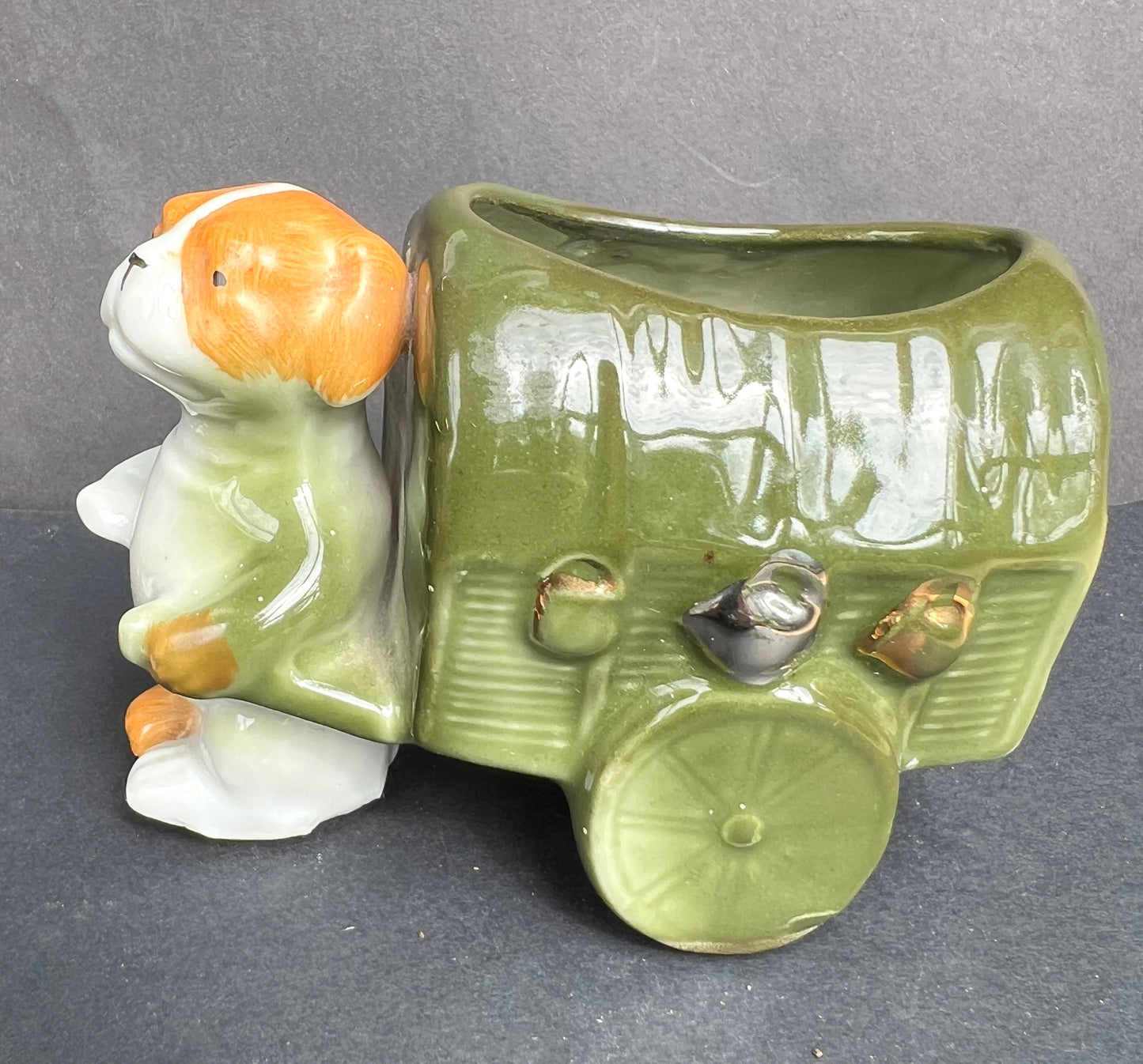 The Swagman's Dog !  1920s Ceramic Container Made in Germany