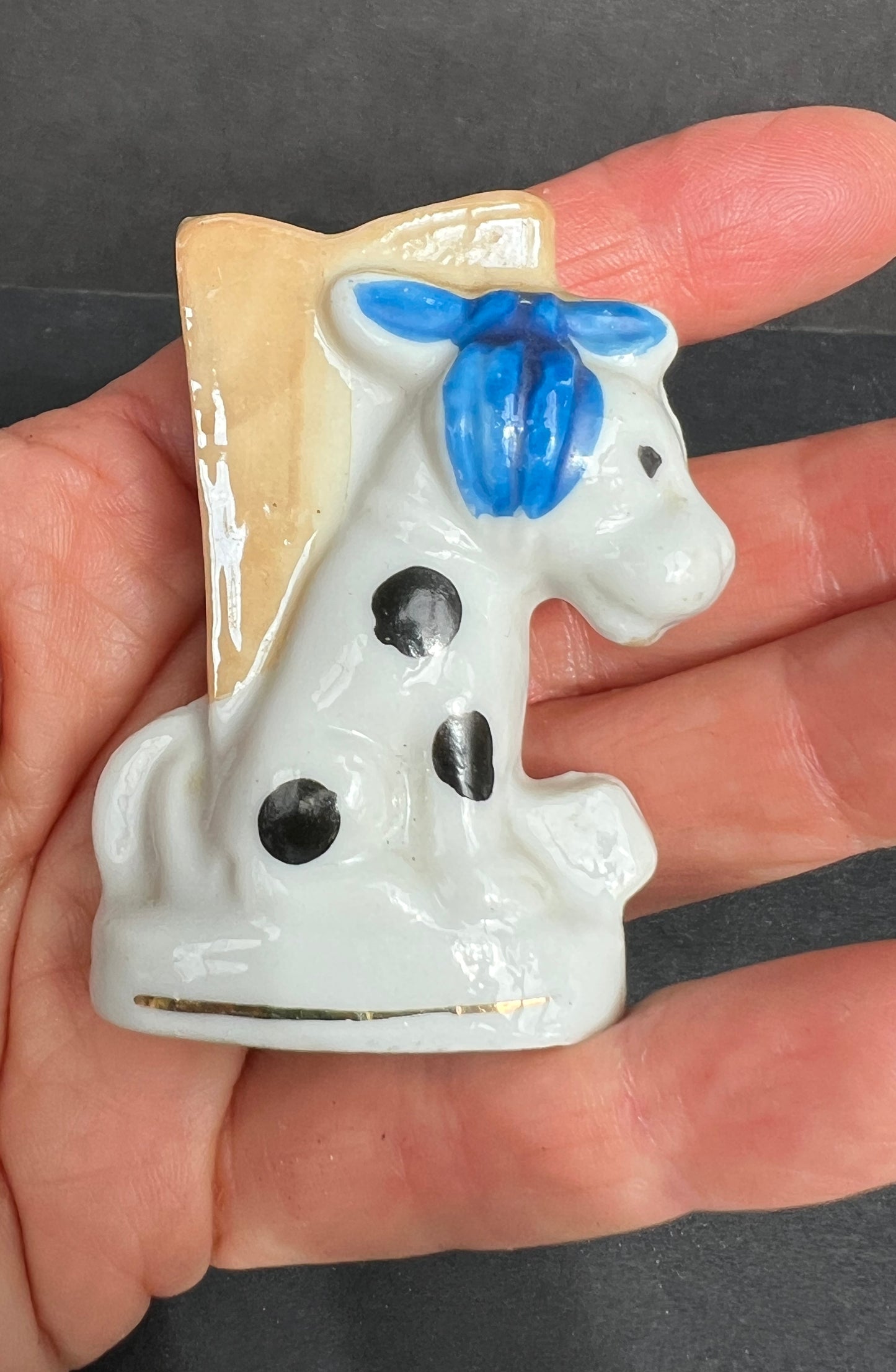 Vintage Ceramic Dog with Sore Tooth Toothbrush Holder Made in Japan