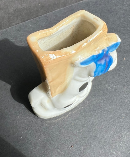 Vintage Ceramic Dog with Sore Tooth Toothbrush Holder Made in Japan