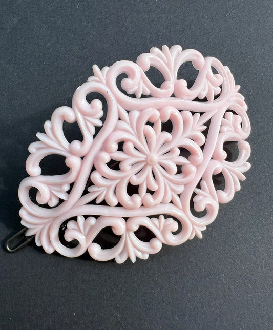 Wonderfully Ornamental Big Pale Pink Hair Clip.