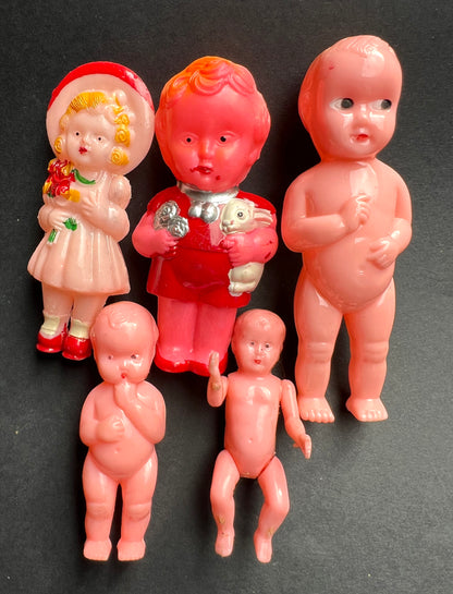 5 Vintage Dolls with Less Than Perfect Paintwork