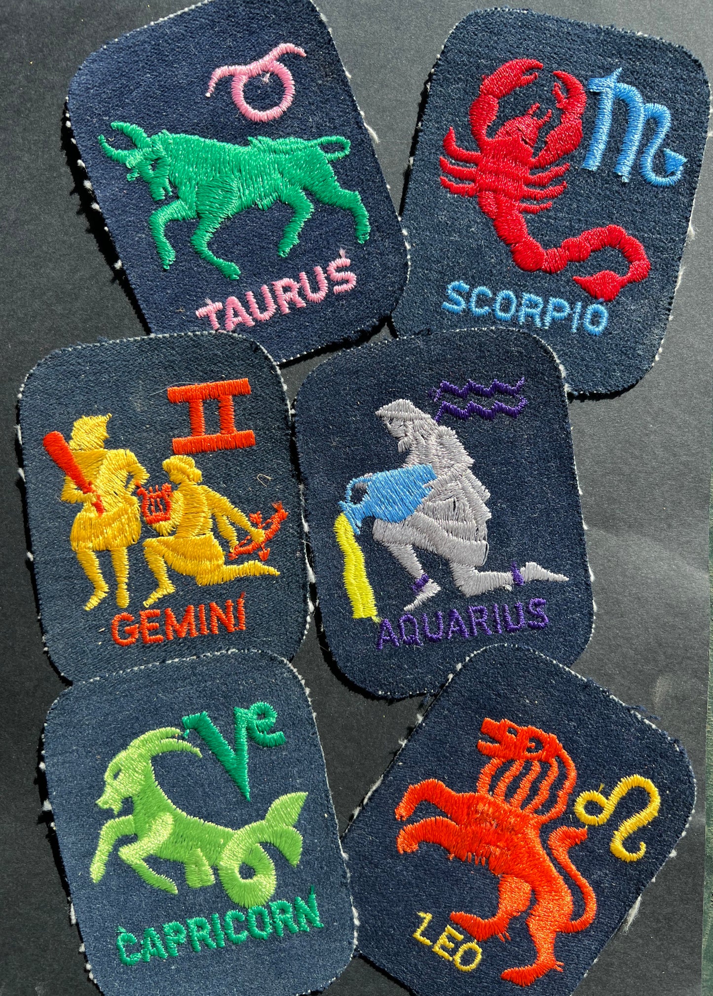 1970s Iron-On Zodiac Patches