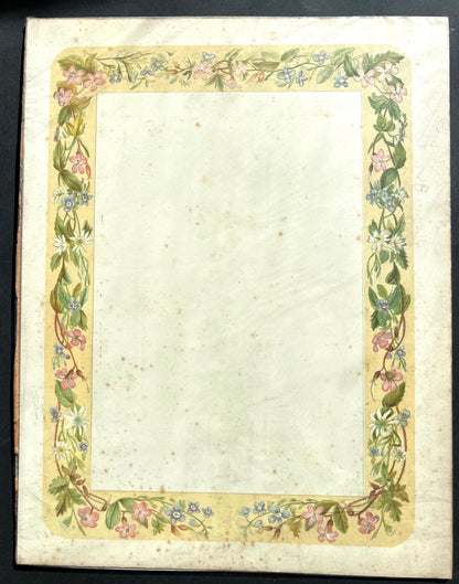 2 Decorative Pages from a Victorian Photograph Album 24 x 31cm