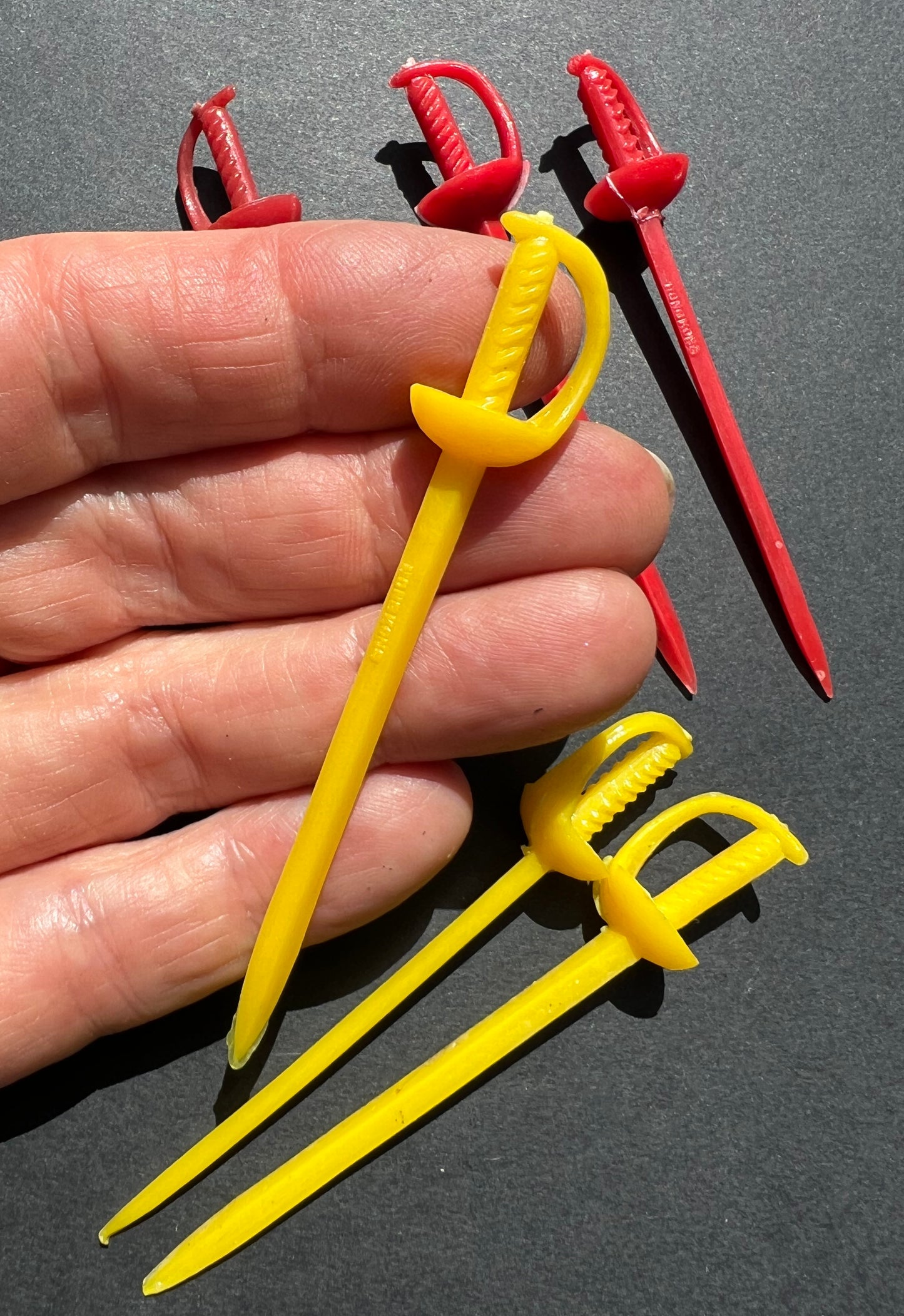 6 Glorious 1970s Sword Cocktail Sticks Made in Hong Kong