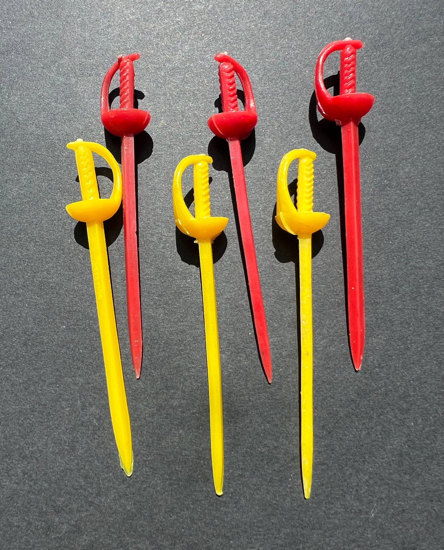 6 Glorious 1970s Sword Cocktail Sticks Made in Hong Kong