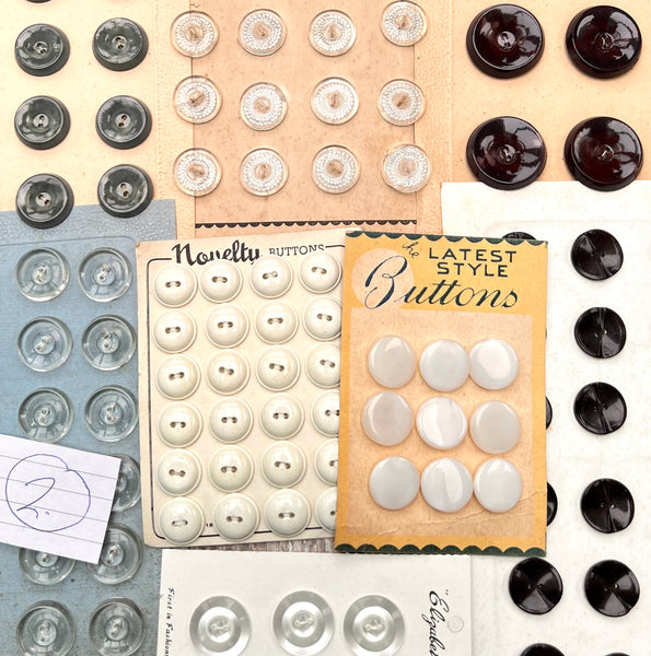 8 sheets of Vintage Buttons - lot 2