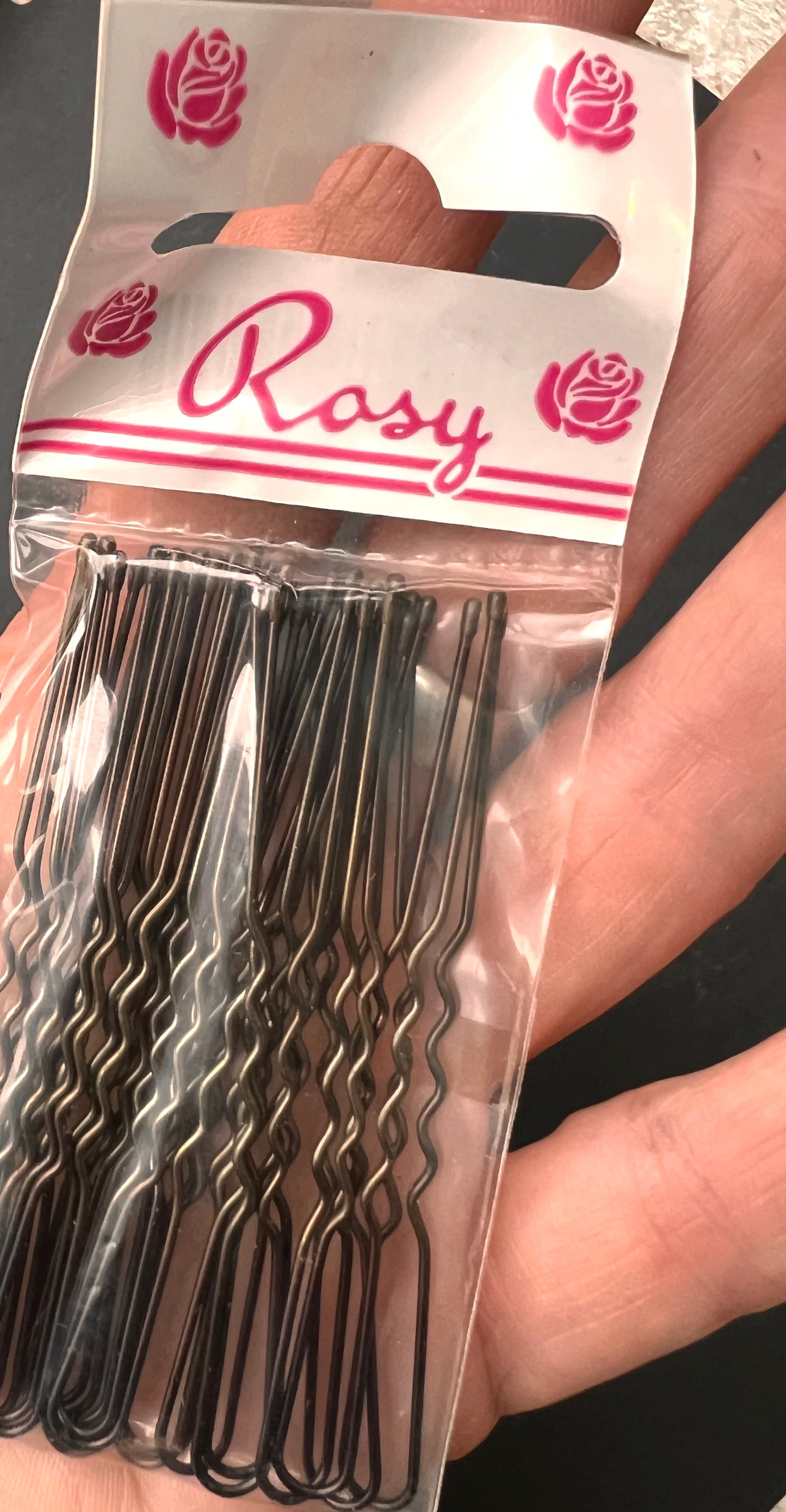 Packet of Crimped Brown 7cm Hair Pins