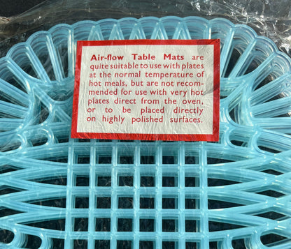 Set of Six Mid Century AIRFLOW TABLE MATS Washable-Non-staining-Unbrekable