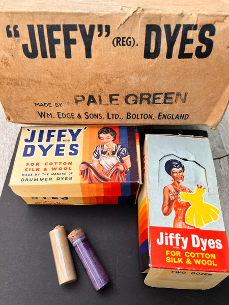 Vintage JIFFY DYES Boxes and Dye