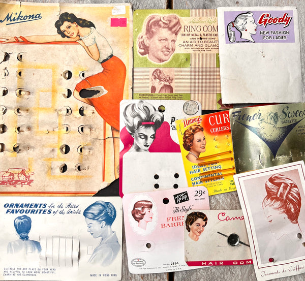 10 Pieces of Vintage Hair Related Packaging