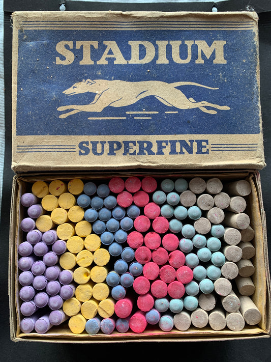 Big Box of (Greyhound) STADIUM Superfine School Chalk - 1 Gross (144) pieces.