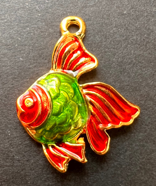 Shimmery 2cm Angel Fish Enamel Charms
