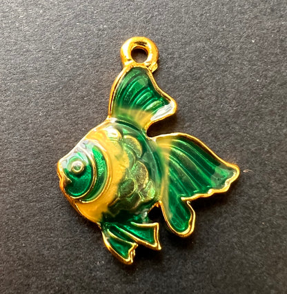 Shimmery 2cm Angel Fish Enamel Charms