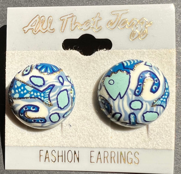 All That Jazz 1980s Fish Earrings