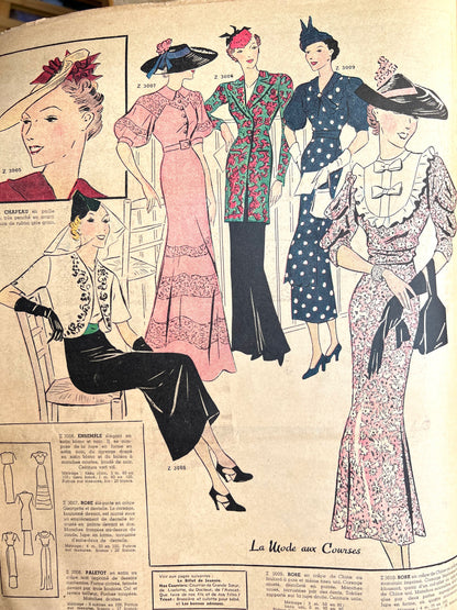 Pretty Cover on June 1937 French Le Petit Echo de la Mode