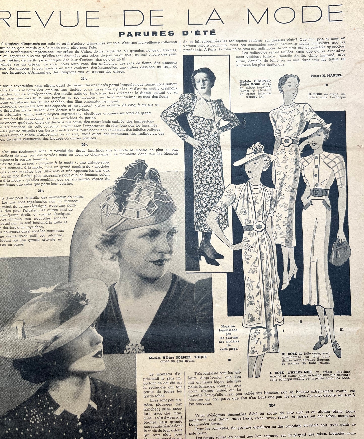 Pretty Cover on June 1937 French Le Petit Echo de la Mode