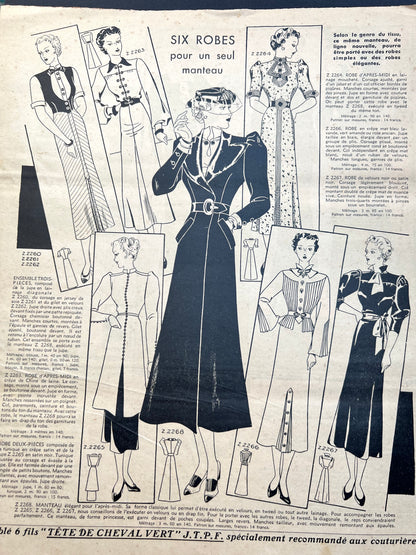 Charming Cover on September 1936 French Le Petit Echo de la Mode