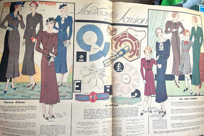 Charming Cover on September 1936 French Le Petit Echo de la Mode
