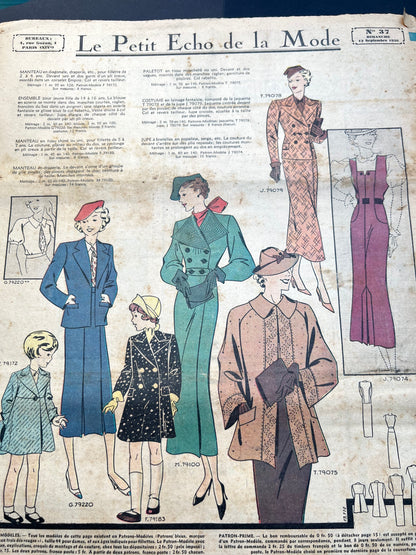 Charming Cover on September 1936 French Le Petit Echo de la Mode