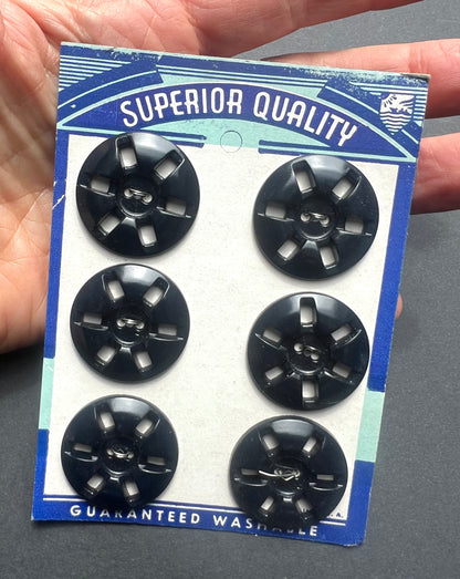 Black Modernist Buttons - 2.7cm or 1.5cm