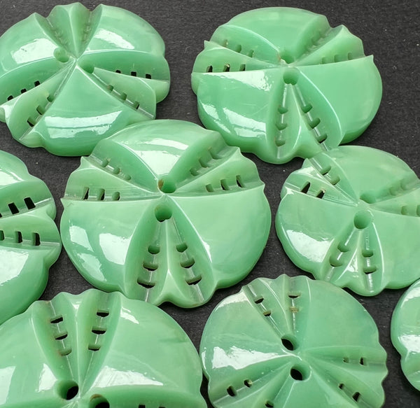 6 or 24 Icy Mint Green Vintage French 2.2cm or 1.7cm Buttons