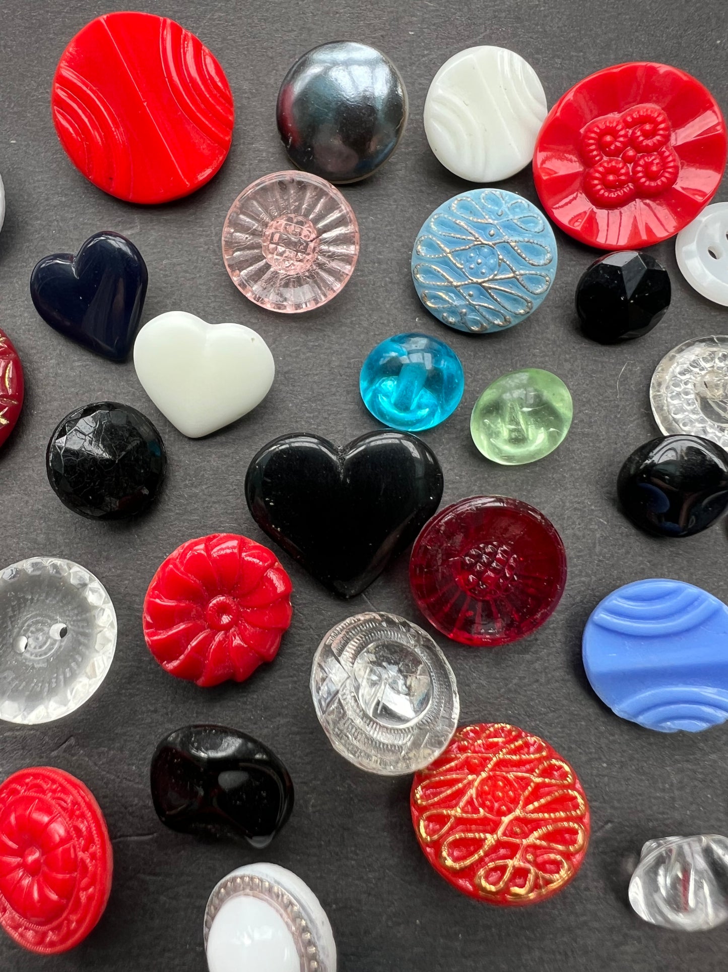 50 Unusual Vintage Glass Buttons