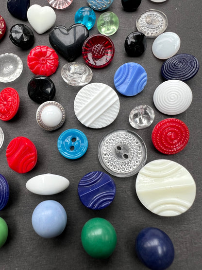 50 Unusual Vintage Glass Buttons