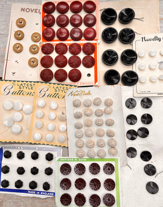 11 Sheets of Vintage Buttons (F)