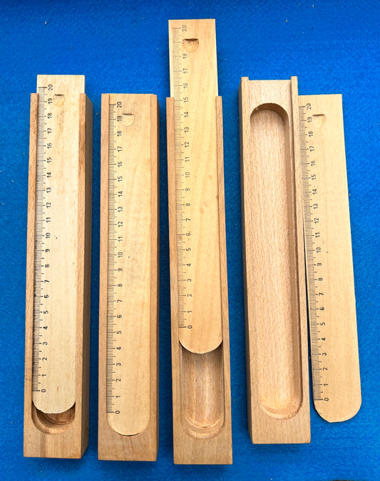 Vintage Wooden Sliding Top Pencil Case