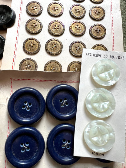 10 Sheets of Vintage Buttons (B)