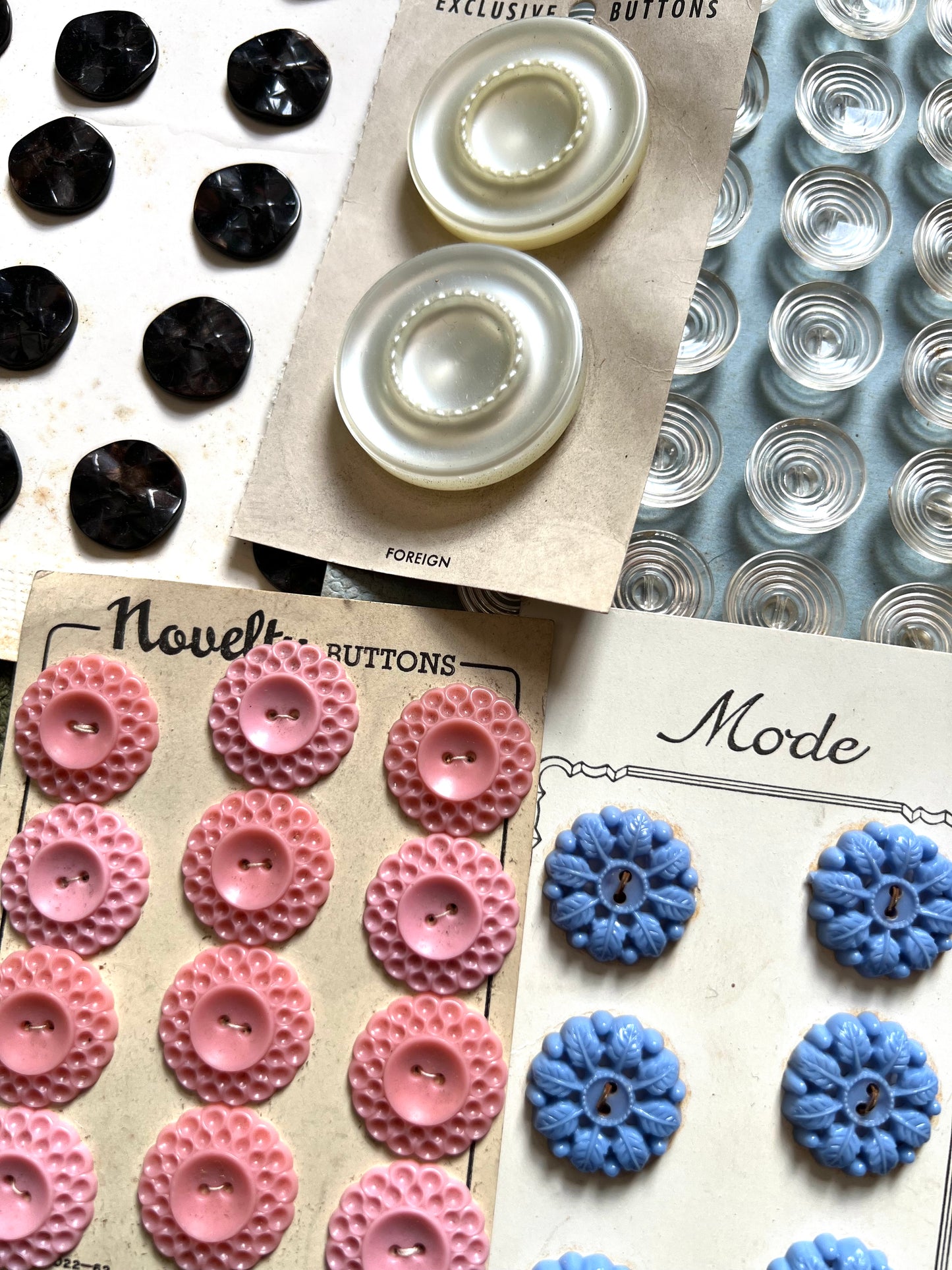 10 Sheets of Vintage Buttons (B)