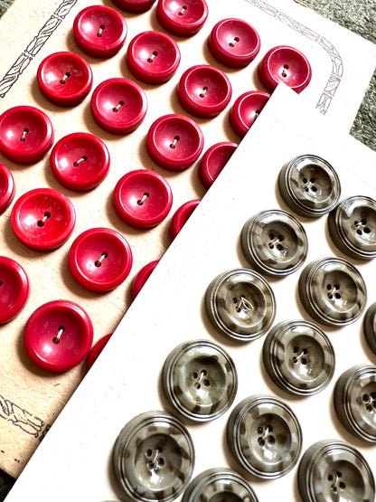 Job Lot of - 6 Sheets of Vintage Buttons (A)