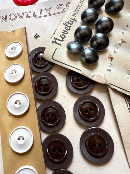 10 Part Sheets of Vintage Buttons (E)