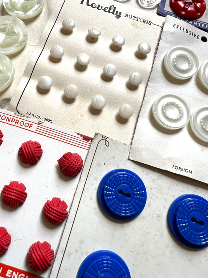 9  Sheets of Vintage Buttons (J)