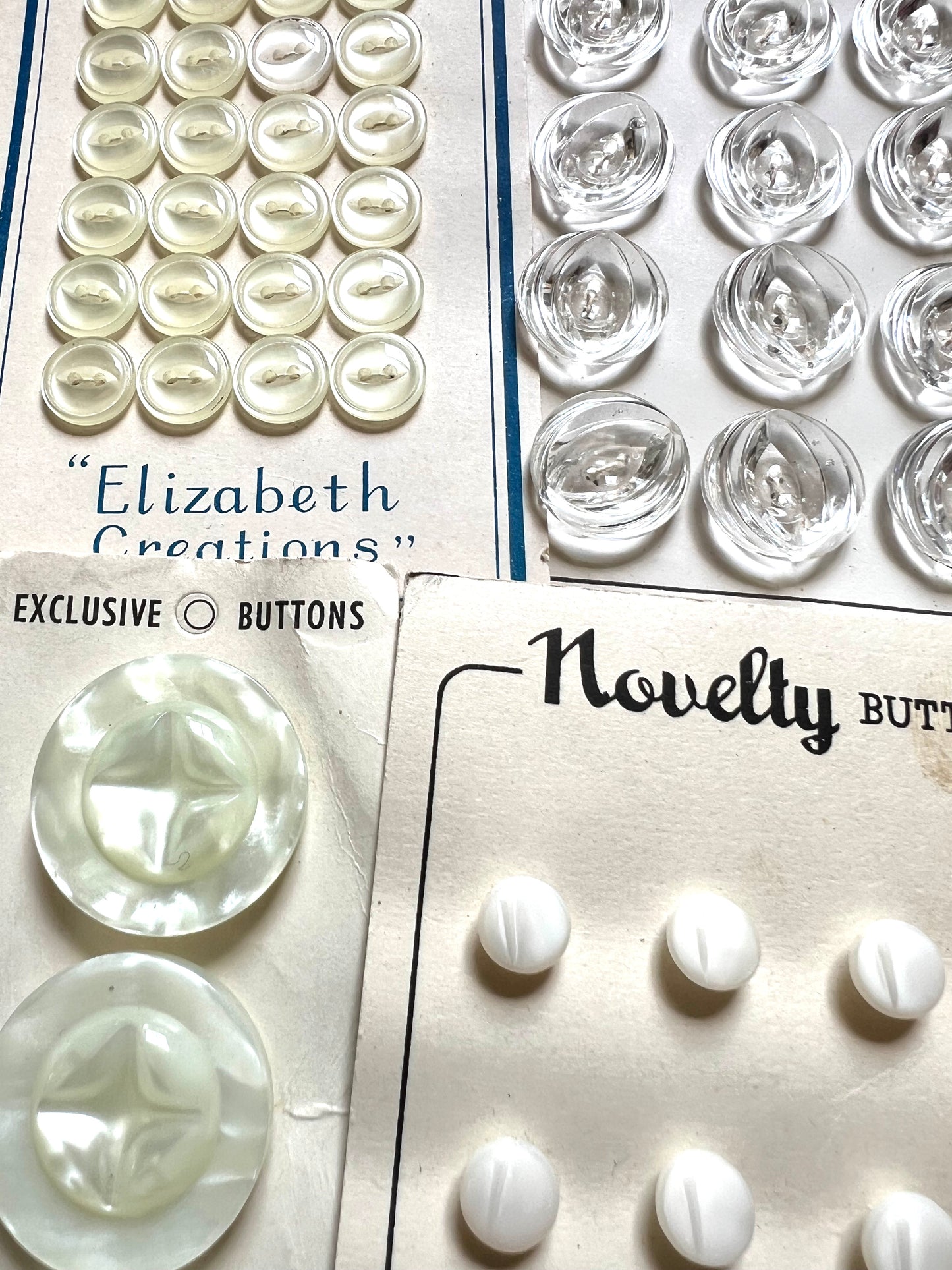 9  Sheets of Vintage Buttons (J)
